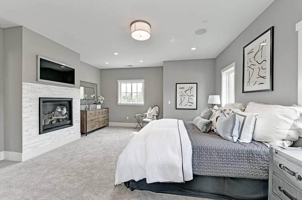Elegant bedroom with premium flooring